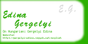 edina gergelyi business card